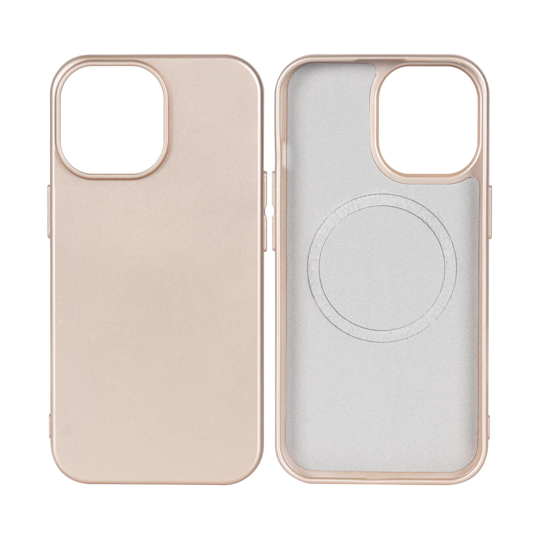 Rixus For iPhone 12 Pro Max Soft TPU Phone Case With MagSafe Gold