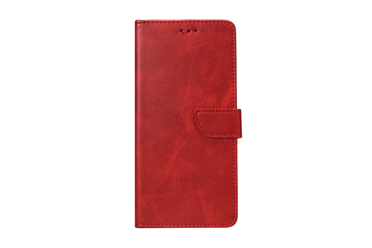 Rixus Bookcase For iPhone 15 Dark Red