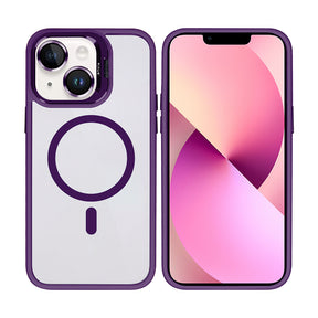 Rixus Classic 03 Case With MagSafe For iPhone 14 Plus Deep Purple