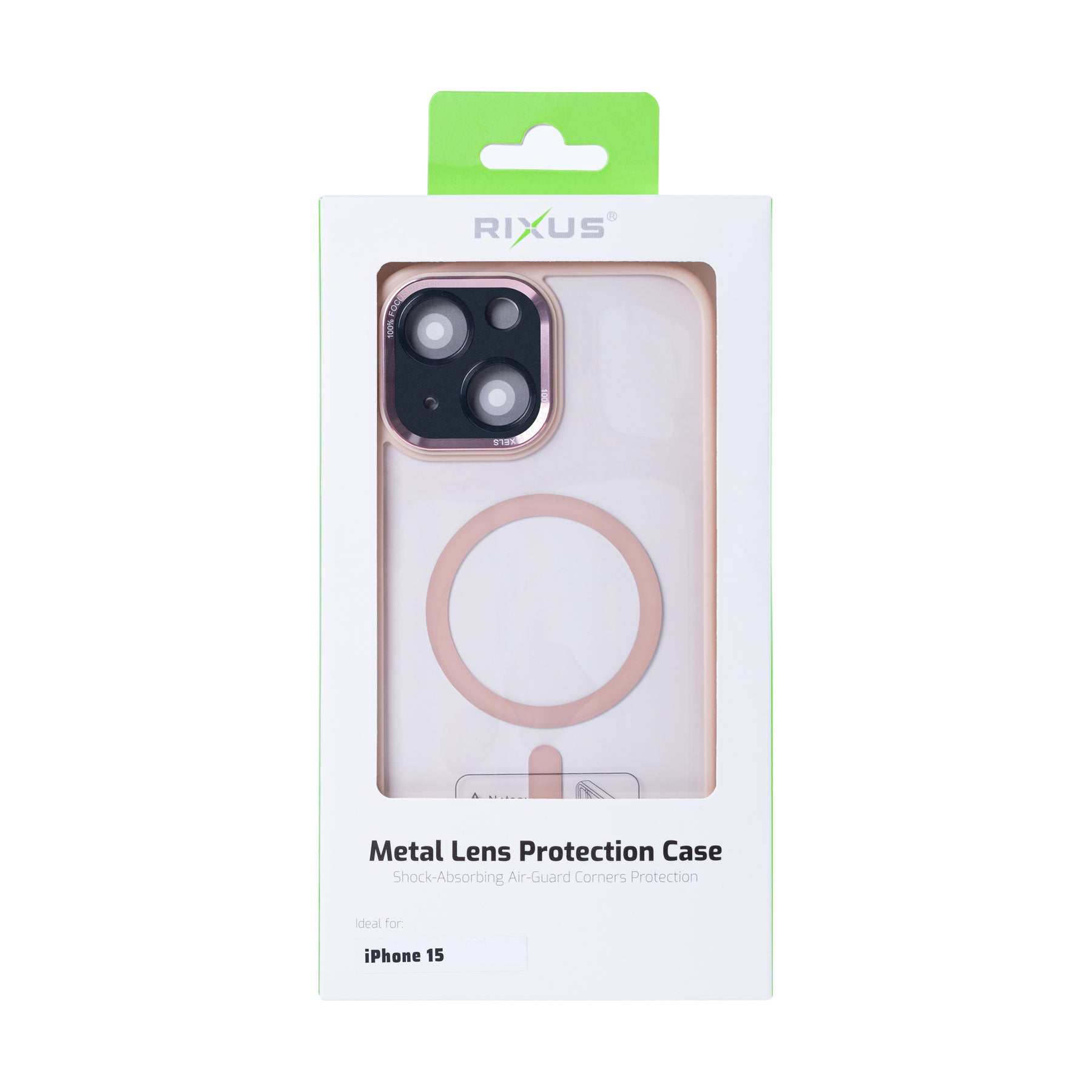 Rixus Classic 04 Case With MagSafe For iPhone 15 Pink