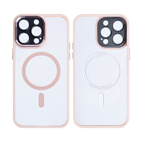 Rixus Classic 04 Case With MagSafe For iPhone 15 Pro Pink