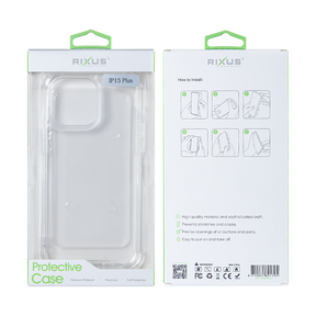 Rixus For iPhone 15 Plus Anti-Burst Case Transparent