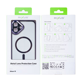 Rixus Classic 04 Case With MagSafe For iPhone 16 Purple