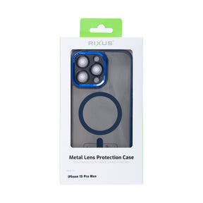 Rixus Classic 04 Case With MagSafe For iPhone 15 Pro Max Dark Blue