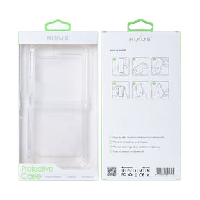 Rixus For Samsung Galaxy Z Flip6 Anti-Burst Case Clear