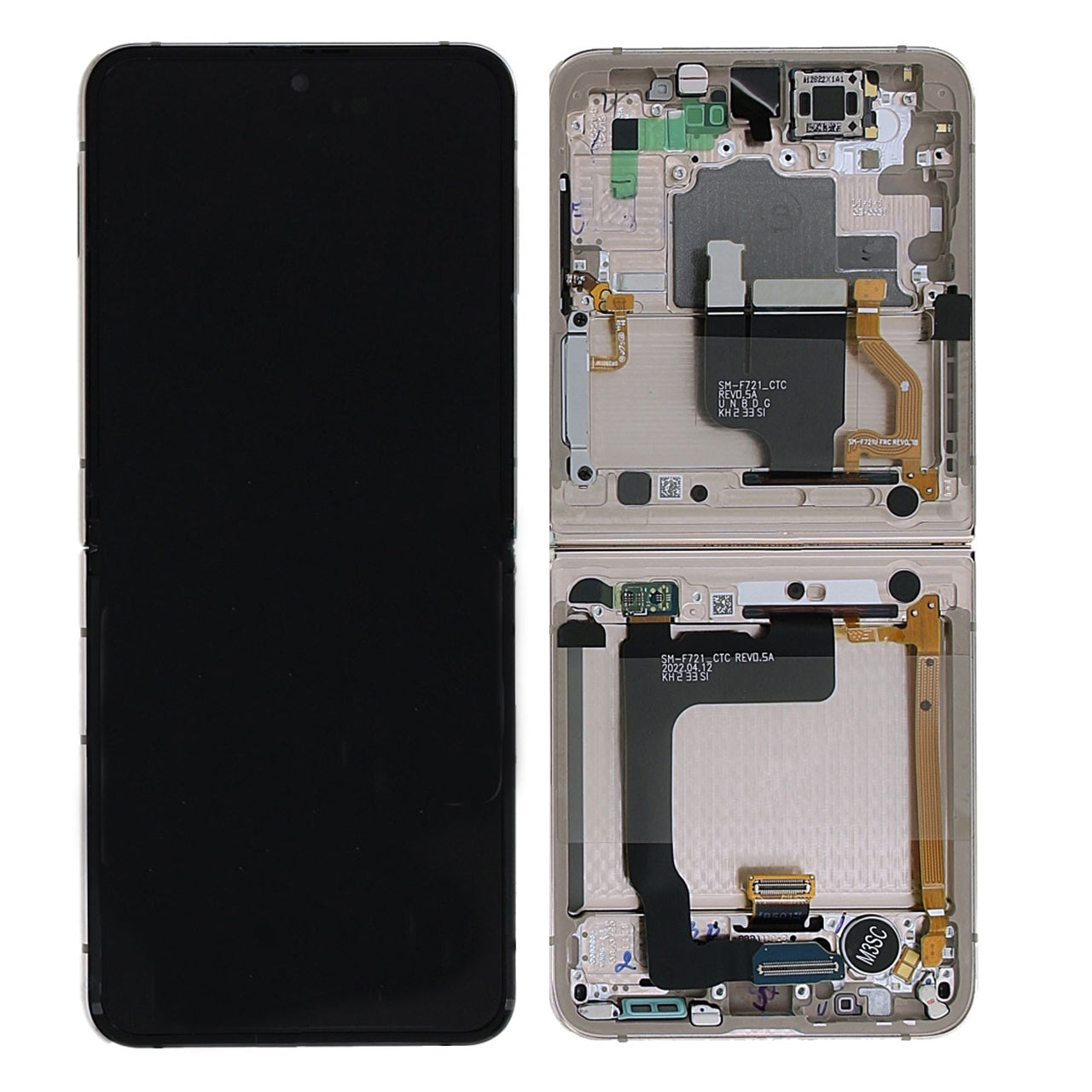 Samsung Galaxy Z Flip4 5G F721B Display And Digitizer With Frame Pink Gold Service Pack