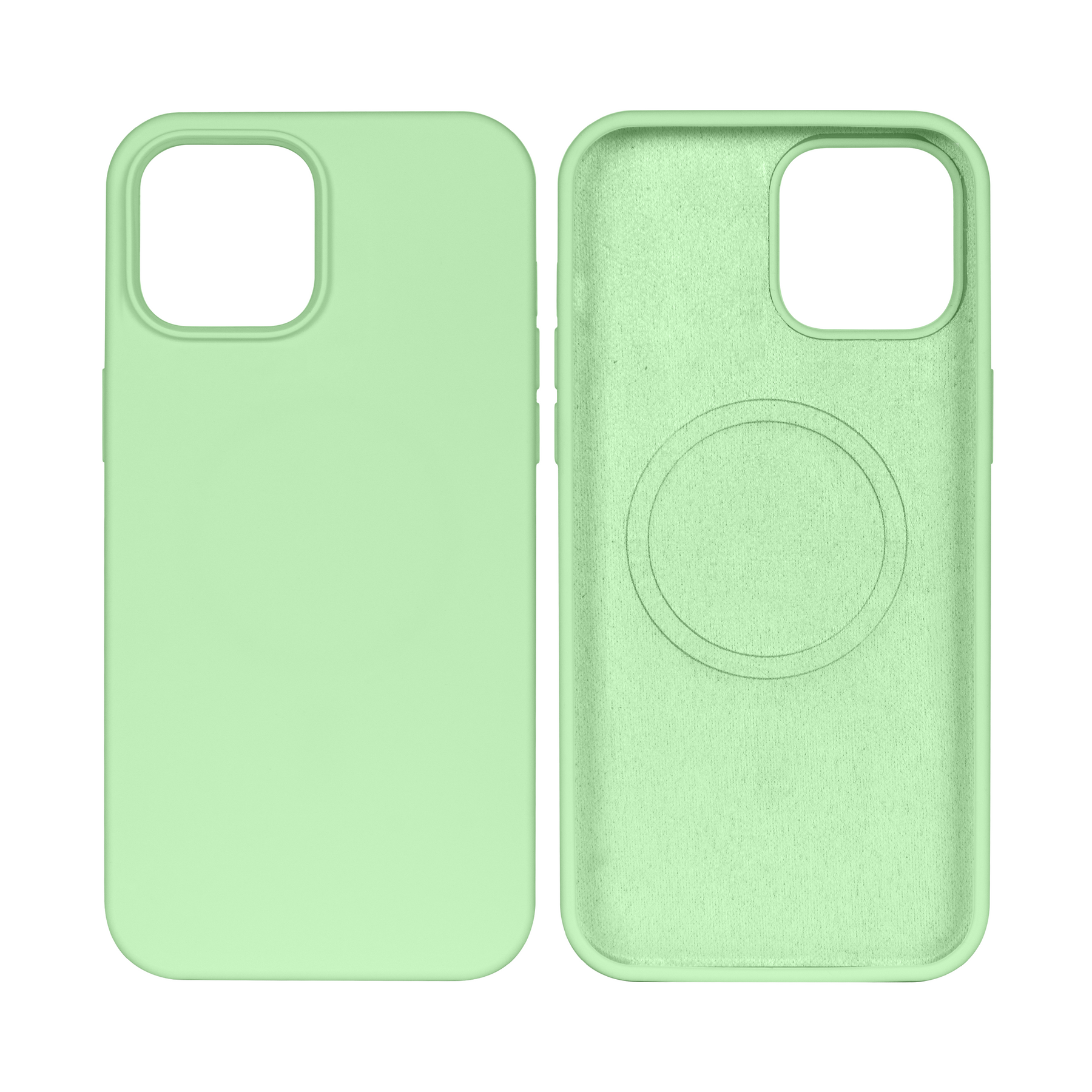 Rixus For iPhone 14 Soft TPU Phone Case With MagSafe Matcha