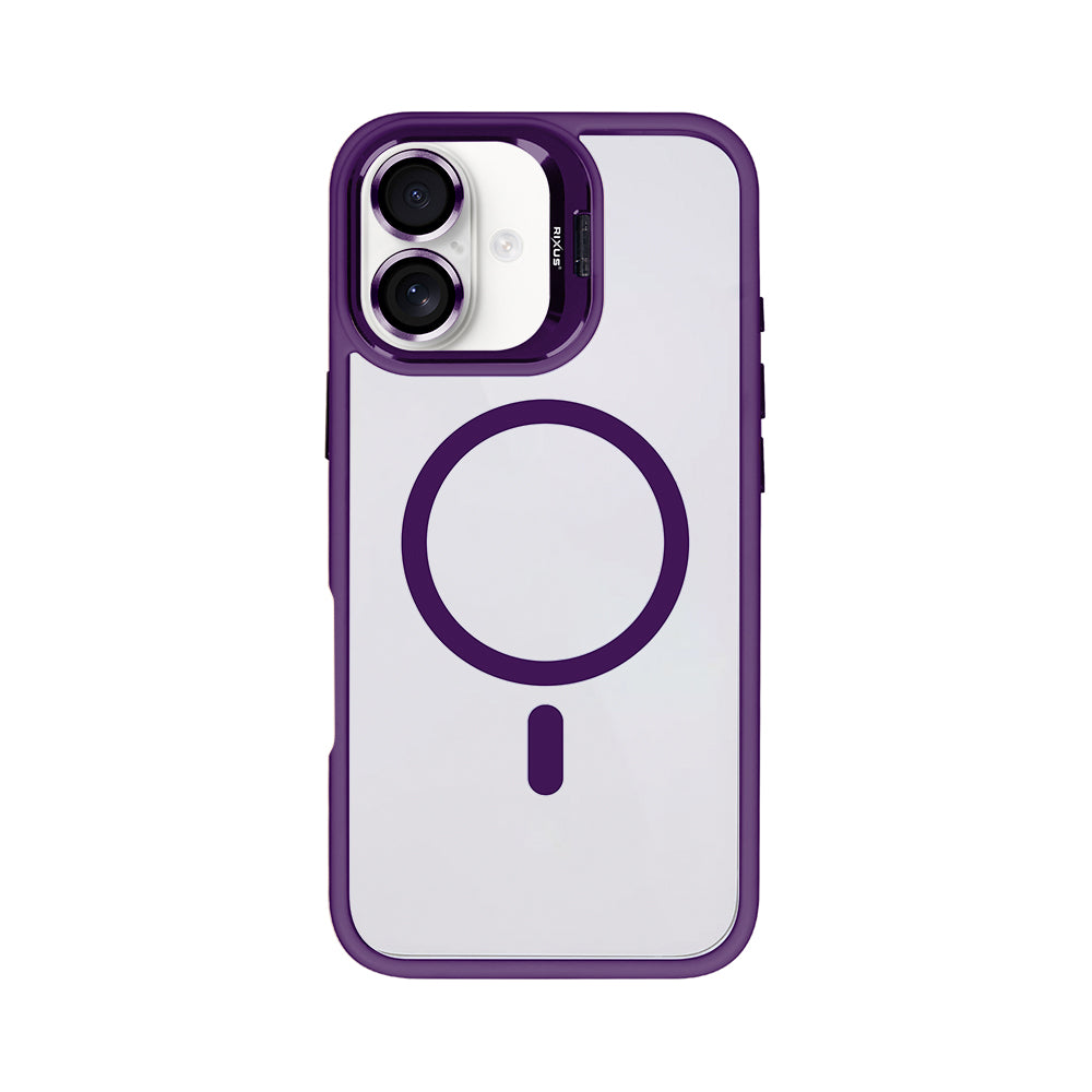 Rixus Classic 03 Case With MagSafe For iPhone 16 Plus Deep Purple