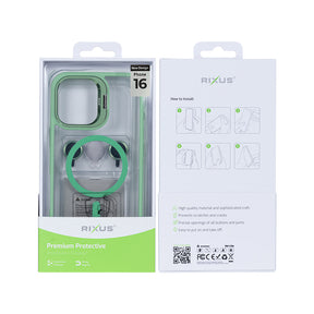 Rixus Classic 03 Case With MagSafe For iPhone 16 Light Green