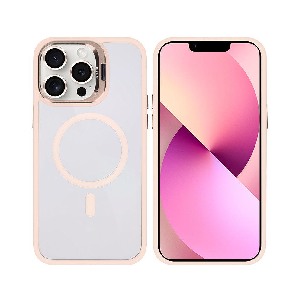 Rixus Classic 03 Case With MagSafe For iPhone 13 Pro Light Pink