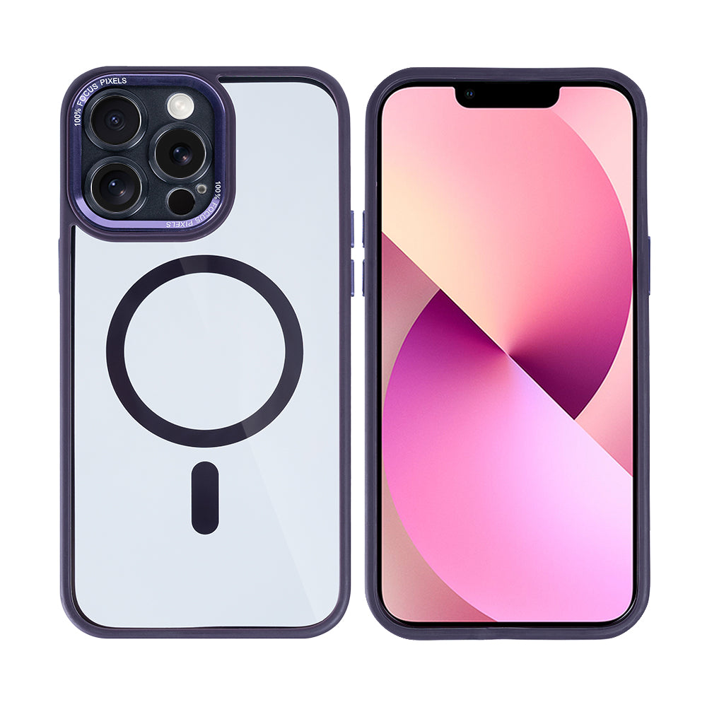 Rixus Classic 04 Case With MagSafe For iPhone 12 Pro Purple