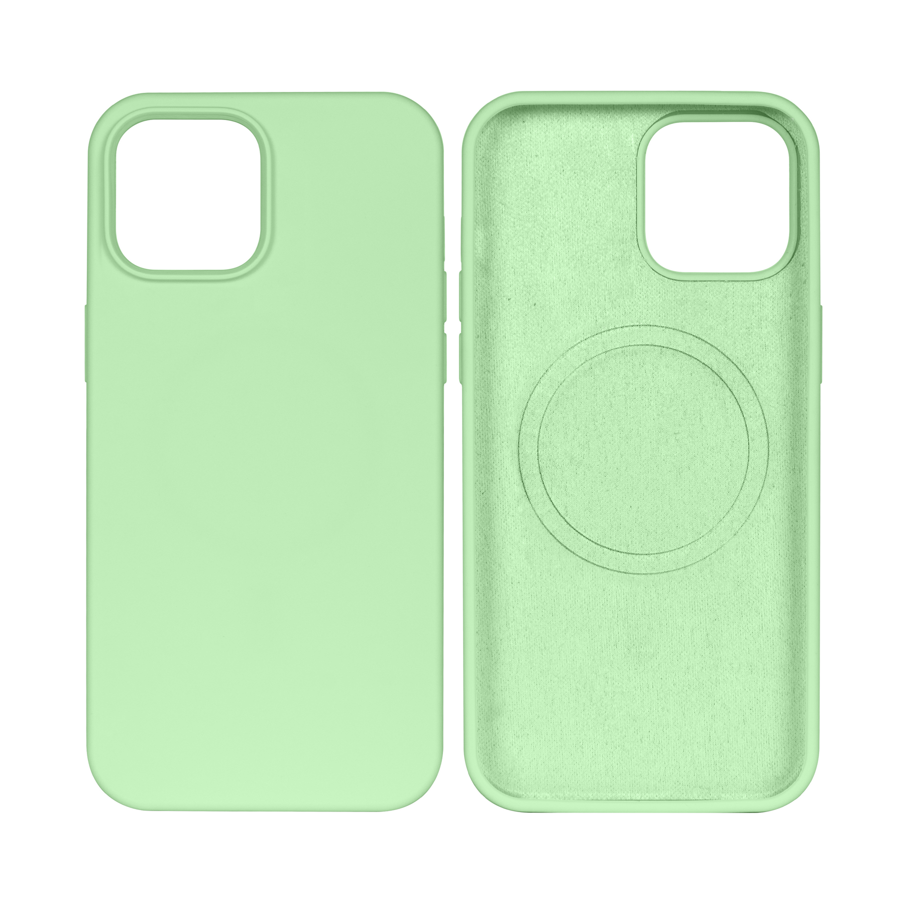 Rixus For iPhone 12 Mini Soft TPU Phone Case With MagSafe Matcha