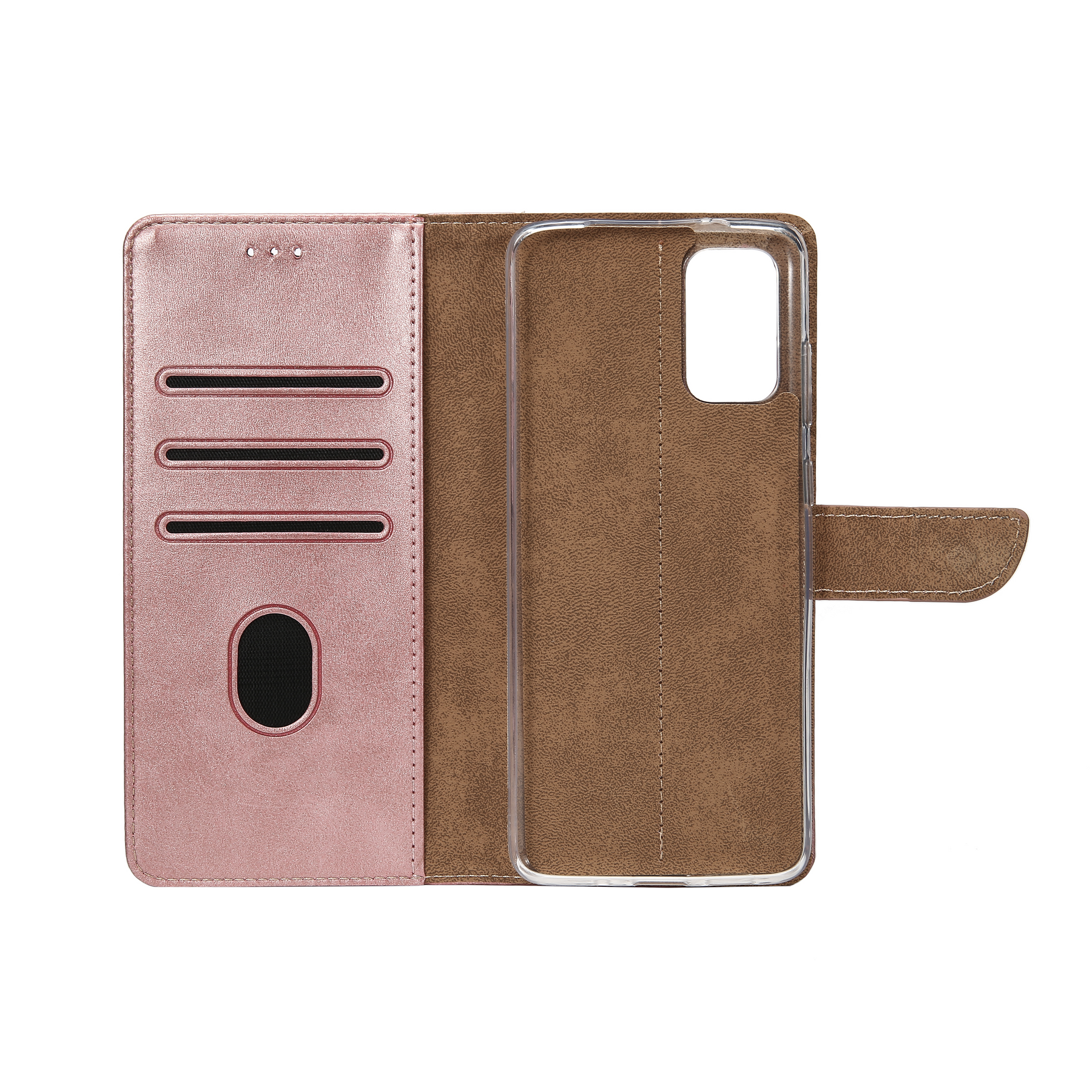 Rixus Bookcase For Samsung Galaxy A72 4G Pink