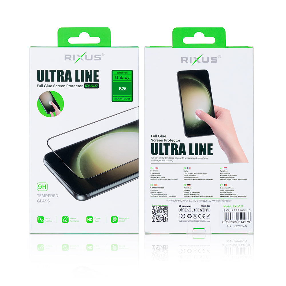 Rixus Clear HD Ultra Line Tempered Glass For Samsung Galaxy S25 Ultra S938B