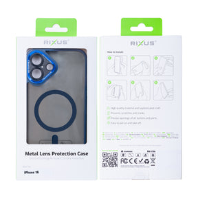 Rixus Classic 04 Case With MagSafe For iPhone 16 Dark Blue