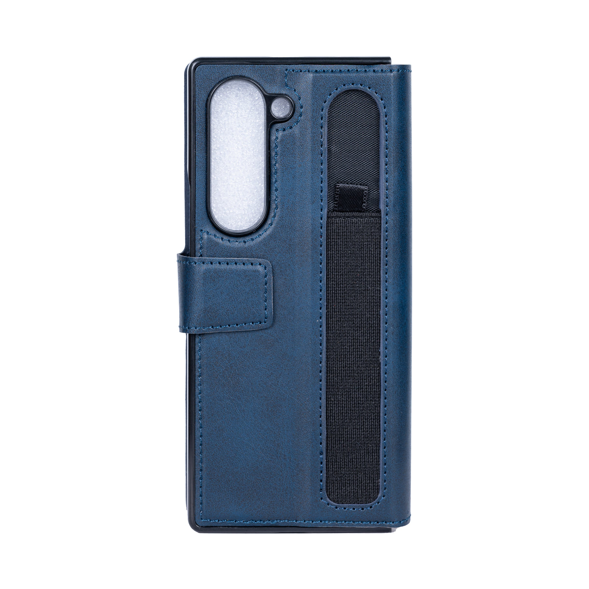 Rixus Wallet Case For Samsung Galaxy Z Fold 6 With Pen Holder Blue