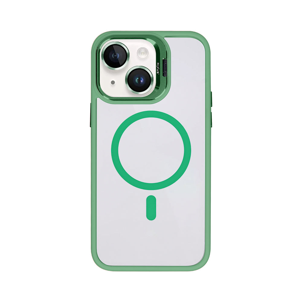 Rixus Classic 03 Case With MagSafe For iPhone 15 Plus Light Green