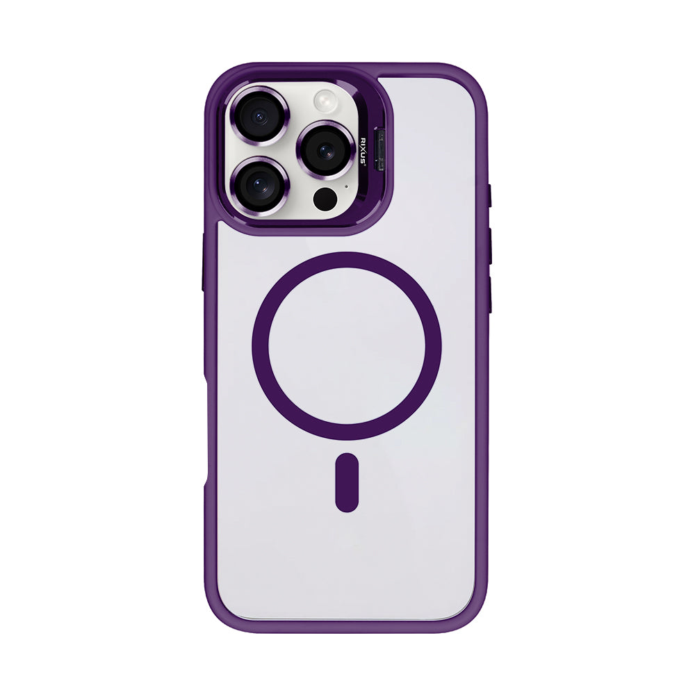 Rixus Classic 03 Case With MagSafe For iPhone 16 Pro Max Deep Purple