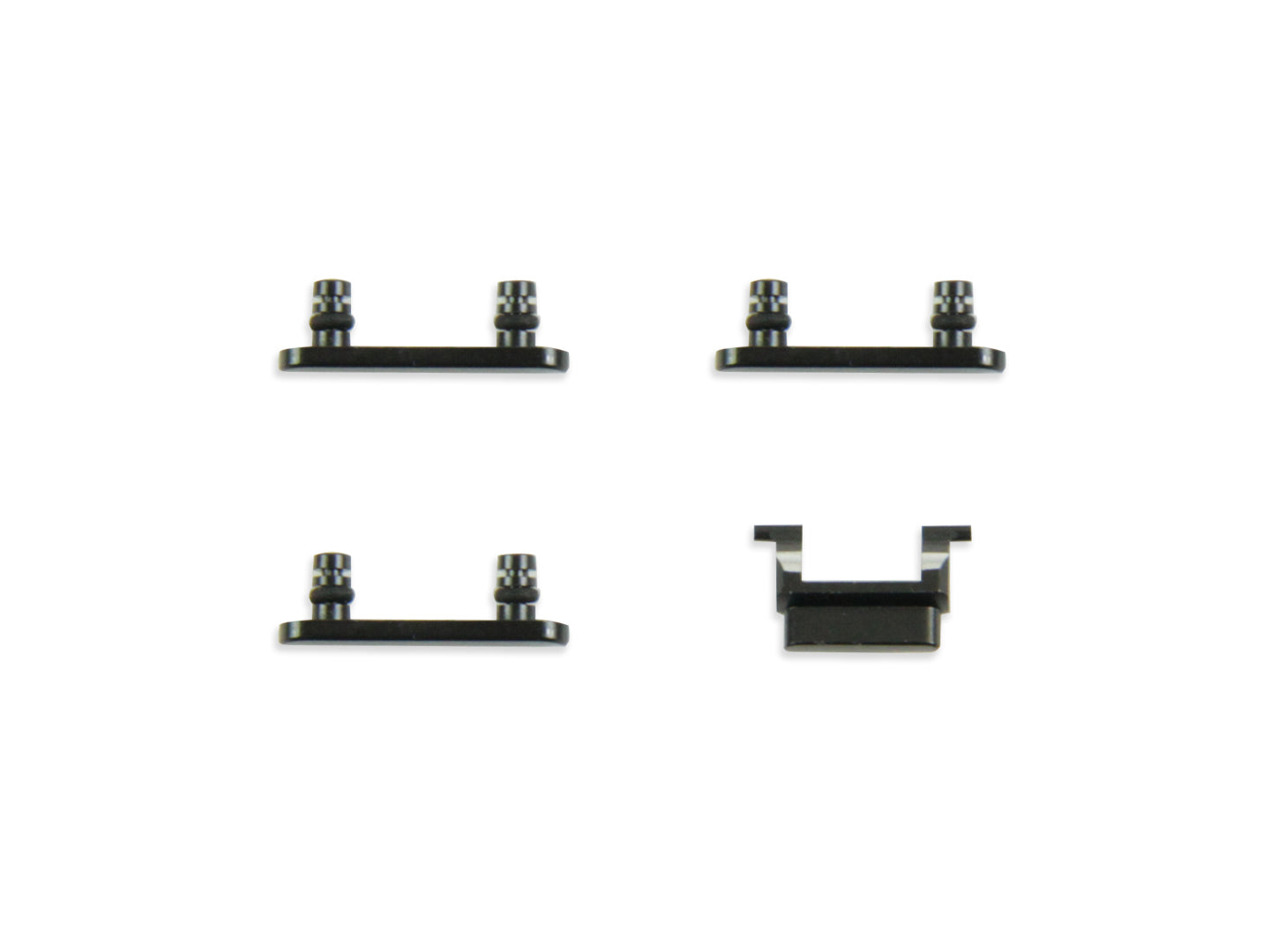 For iPhone 7 Buttons Set Black (4pc)