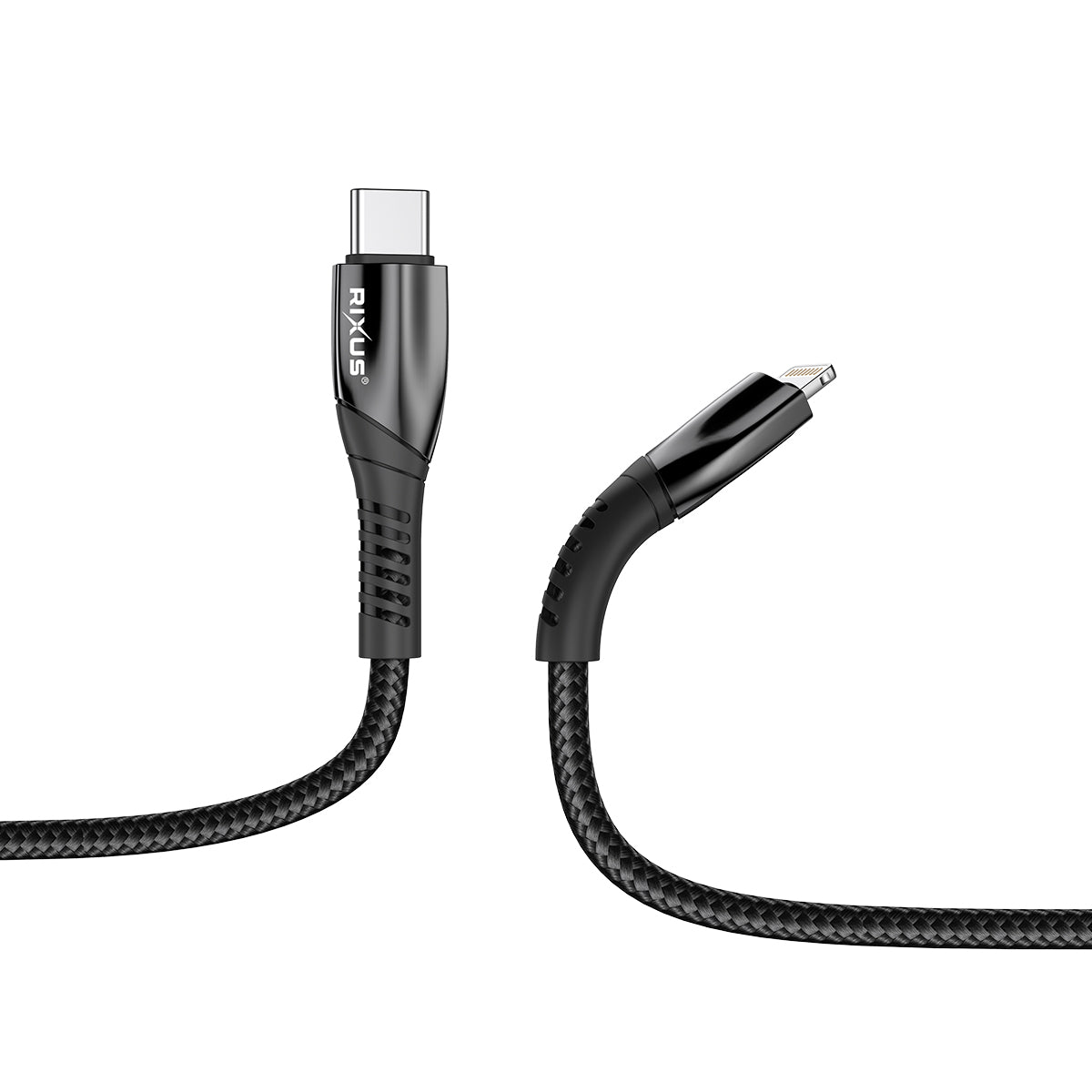 Rixus RXUC30L  Alloy USB-C To Lightning Data Cable 100CM Black