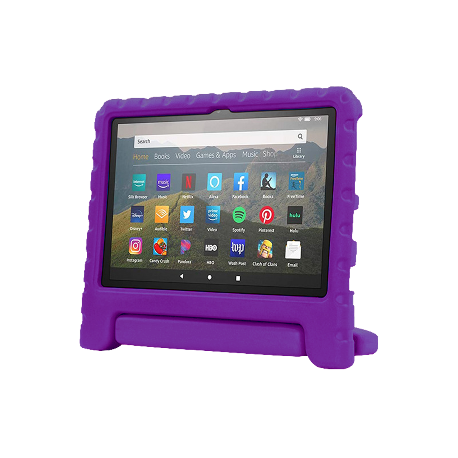 Rixus RXTC06 Tablet Kids Case iPad Air 1,9.7, iPad 5, iPad 2,9.7 iPad 6, iPad Pro 9.7, iPad 7 Purple