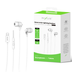 Rixus RXHD18L Stereo In-Ear Lightning Earphone