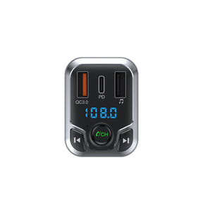 Rixus RXBT25 Bluetooth FM Transmitter QC 3.0 And Type C Dual Fast Charge