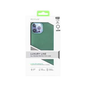 Rixus For iPhone 15 Pro Max Classic 02 Case With MagSafe Green