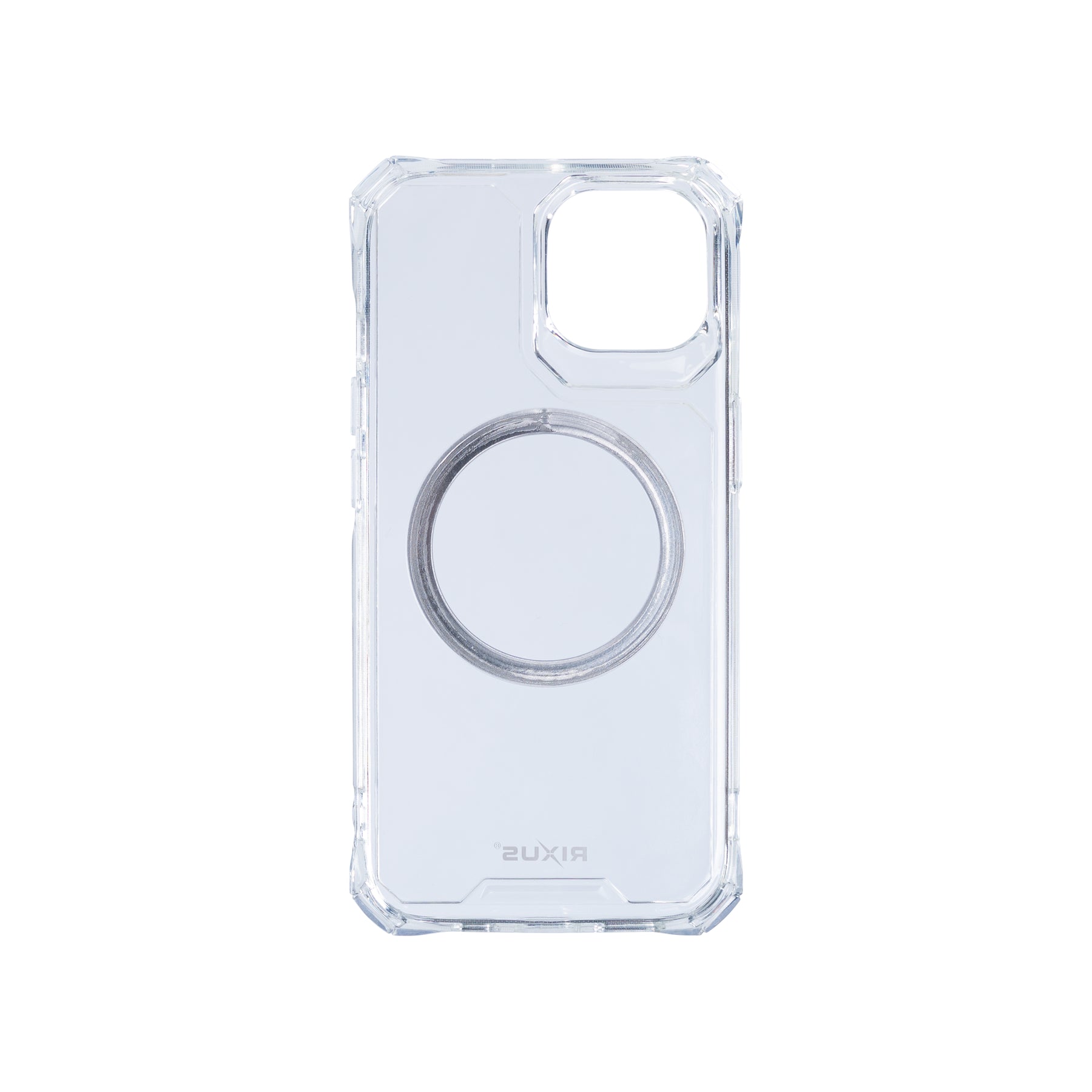 Rixus For iPhone 15 Armor-X Anti Shock Case With MagSafe Transparent