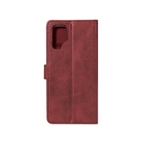 Rixus Bookcase For Samsung Galaxy S24 Ultra 5G S928B Dark Red