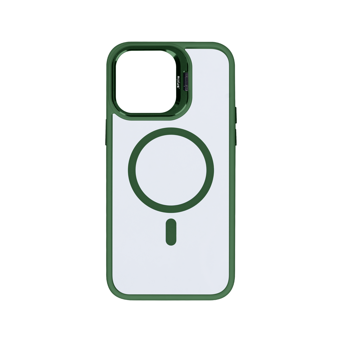 Rixus Classic 03 Case With MagSafe For iPhone 15 Plus Dark Green