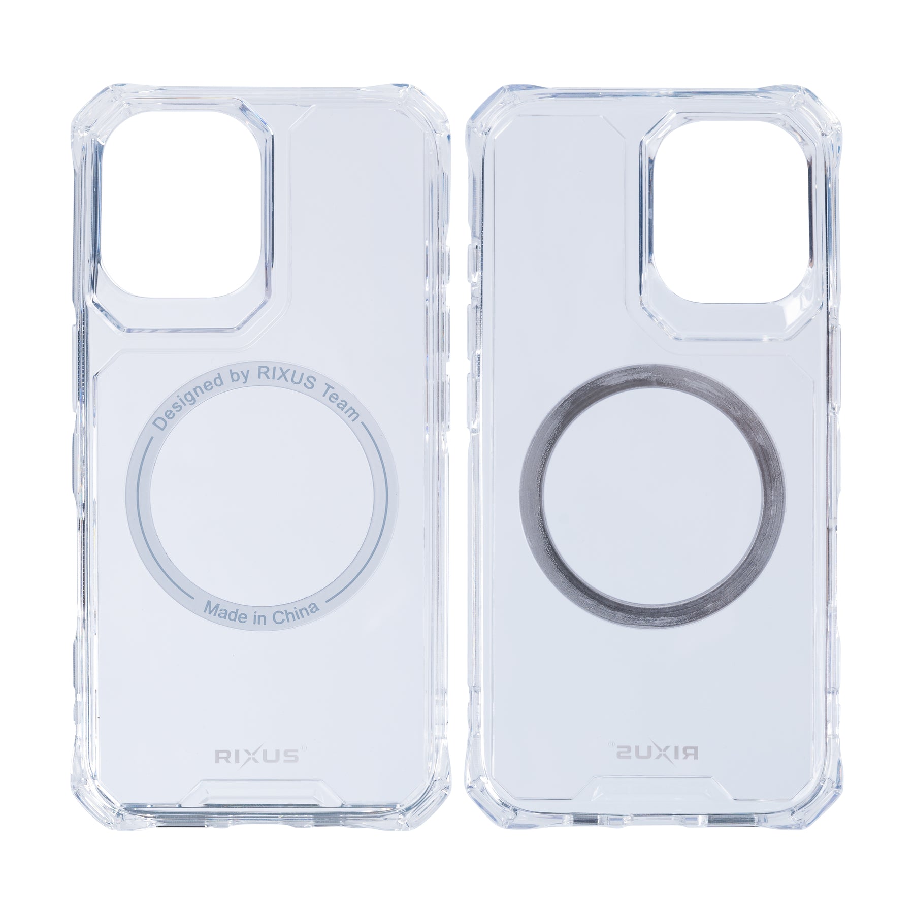 Rixus For iPhone 16 Plus Armor-X Anti Shock Case With MagSafe Transparent