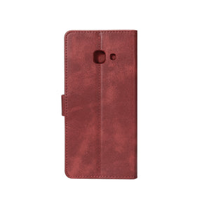Rixus Bookcase For Samsung Galaxy A5 A520F Dark Red