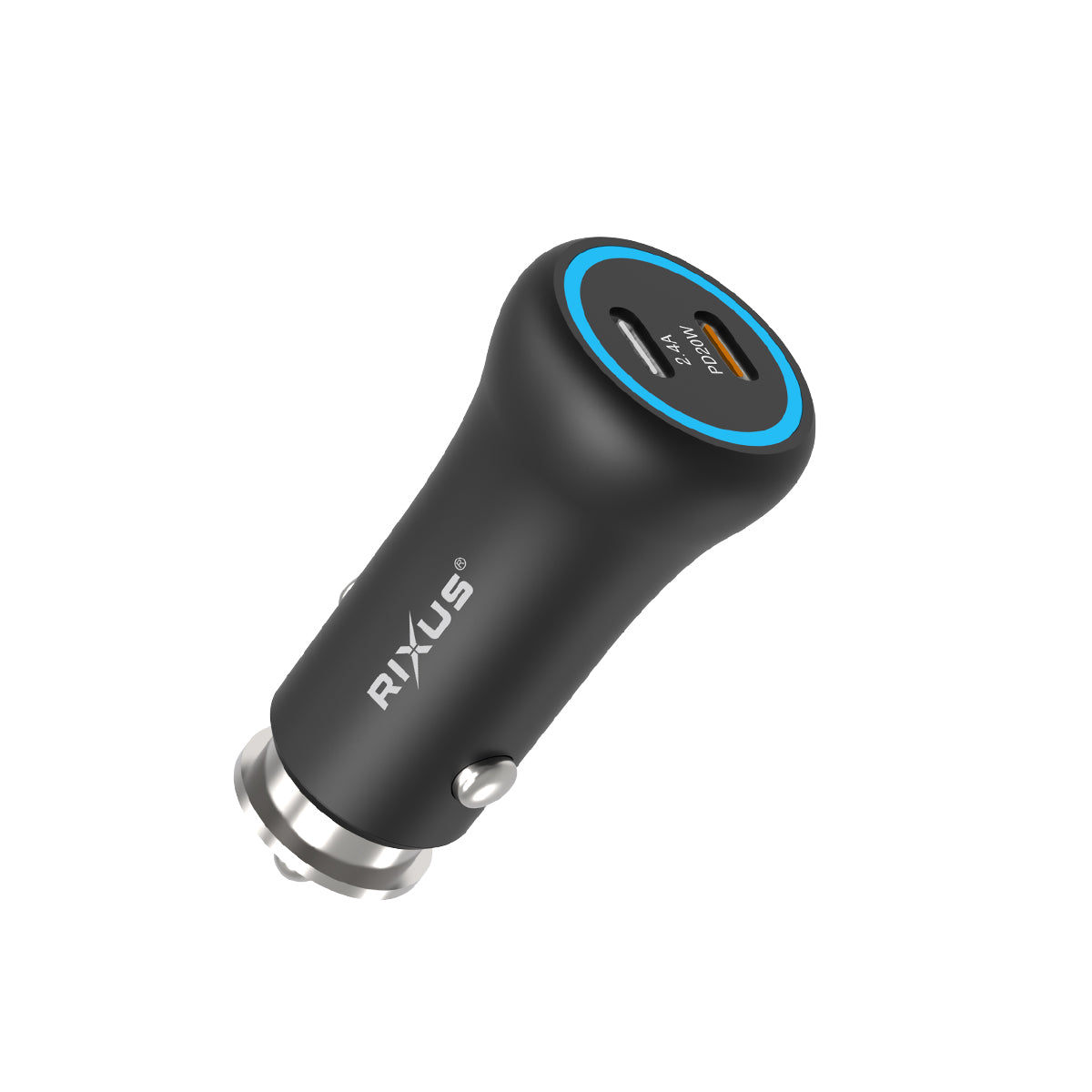 Rixus RXCC15 2-Port 20W Type-C Car Charger