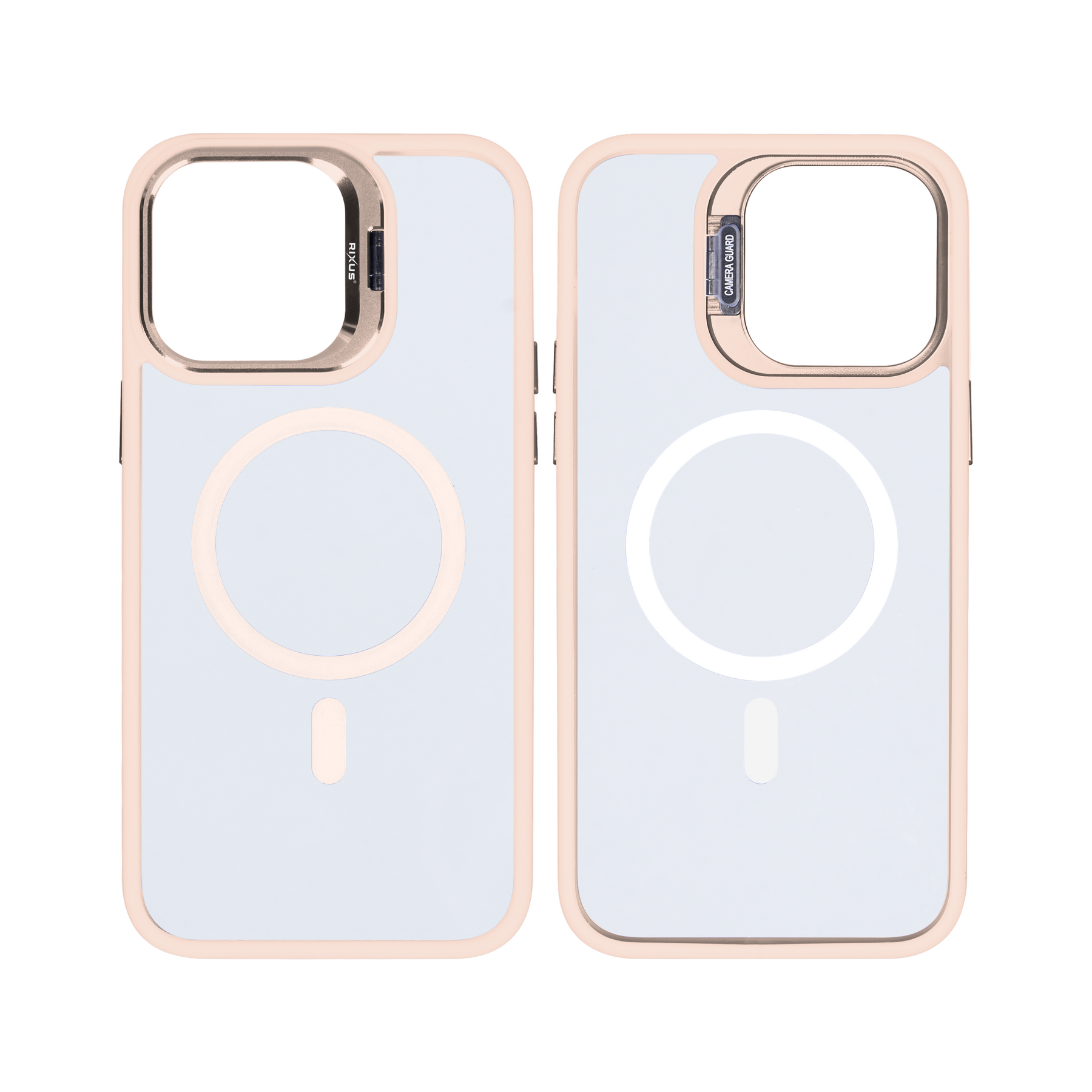 Rixus Classic 03 Case With MagSafe For iPhone 12 Pro Max Light Pink