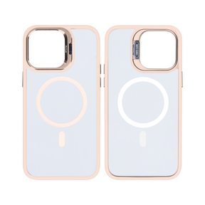 Rixus Classic 03 Case With MagSafe For iPhone 12 Pro Max Light Pink