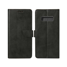 Rixus Bookcase For Samsung Galaxy S10e G970F Black