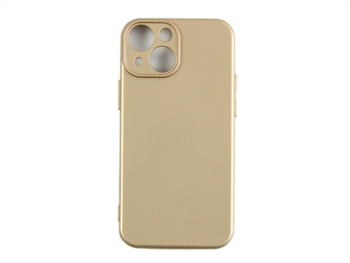 Rixus For iPhone 13 Mini Soft TPU Phone Case Gold