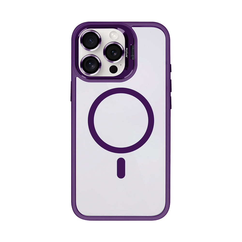 Rixus Classic 03 Case With MagSafe For iPhone 13 Pro Deep Purple