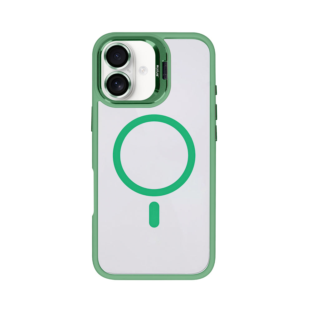 Rixus Classic 03 Case With MagSafe For iPhone 16 Light Green