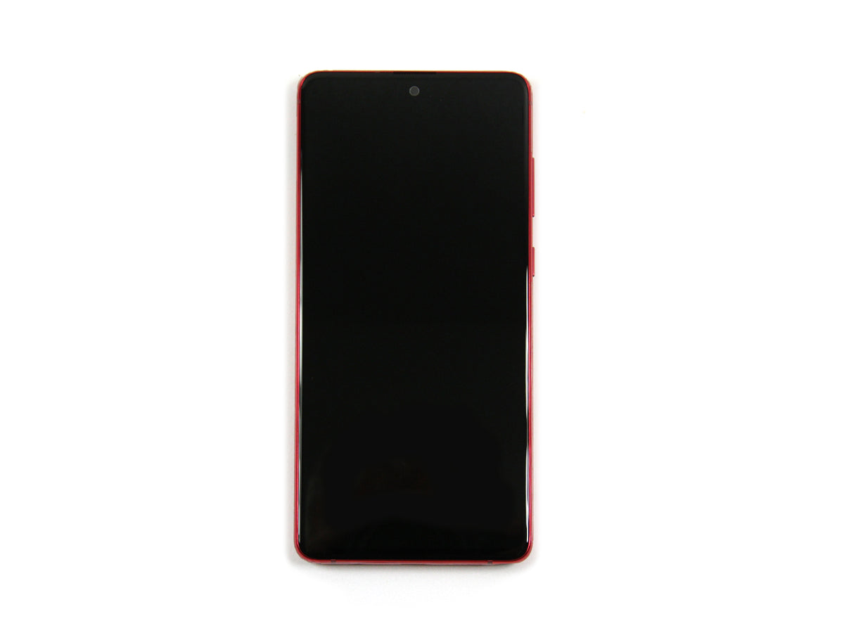 Samsung Galaxy Note 10 Lite N770F/DS Display And Digitizer With Frame Aura Red Service Pack