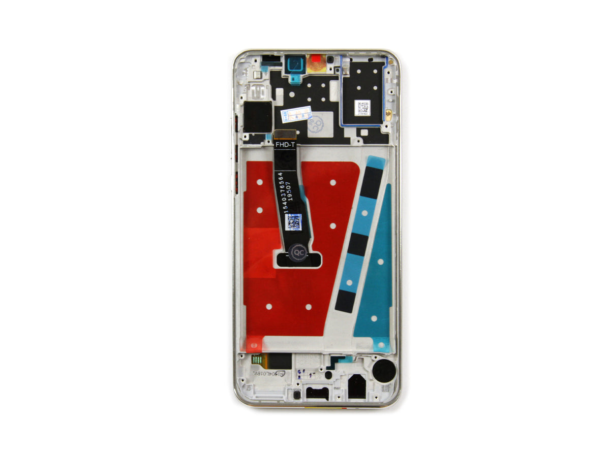 Huawei P30 Lite Display And Digitizer With Frame Pearl White Service Pack