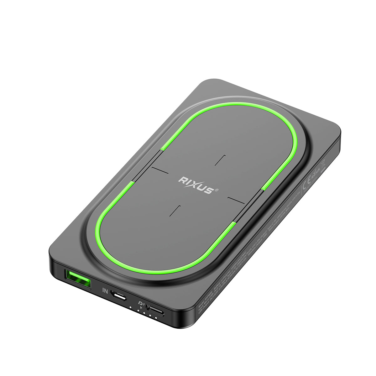 Rixus RXPB80 Wireless PD Powerbank 10000mAh Black