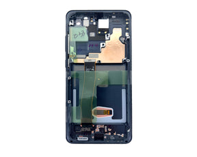 Samsung Galaxy S20 Ultra G988B Display And Digitizer With Frame No Camera Cosmic Black Service Pack