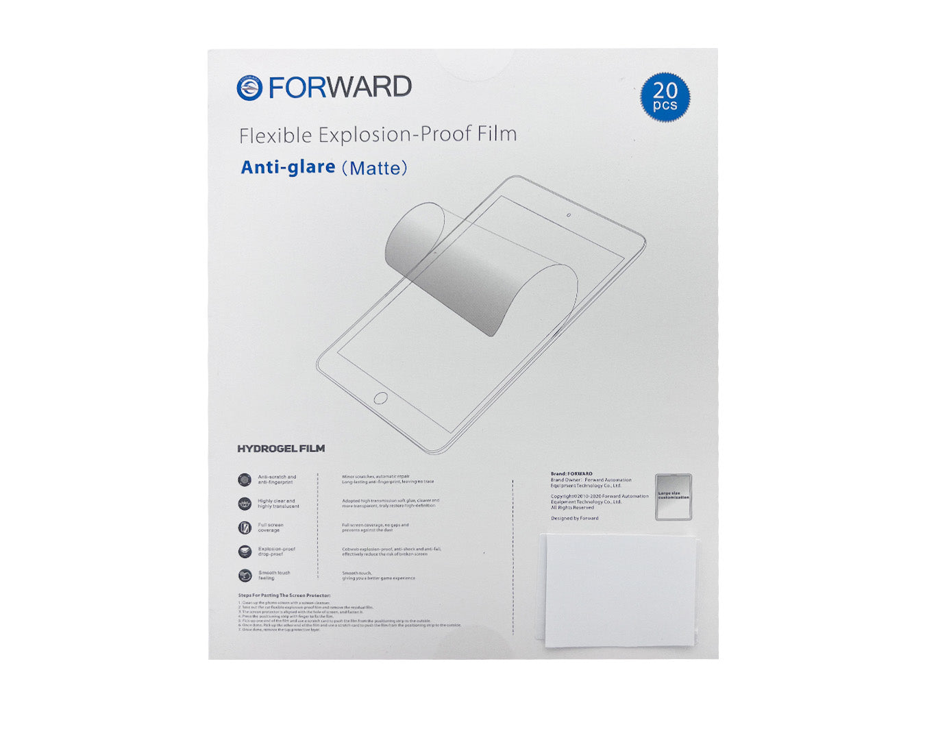 Forward 11" Anti-glare Flexible Explosion-proof Film (20 Pieces)