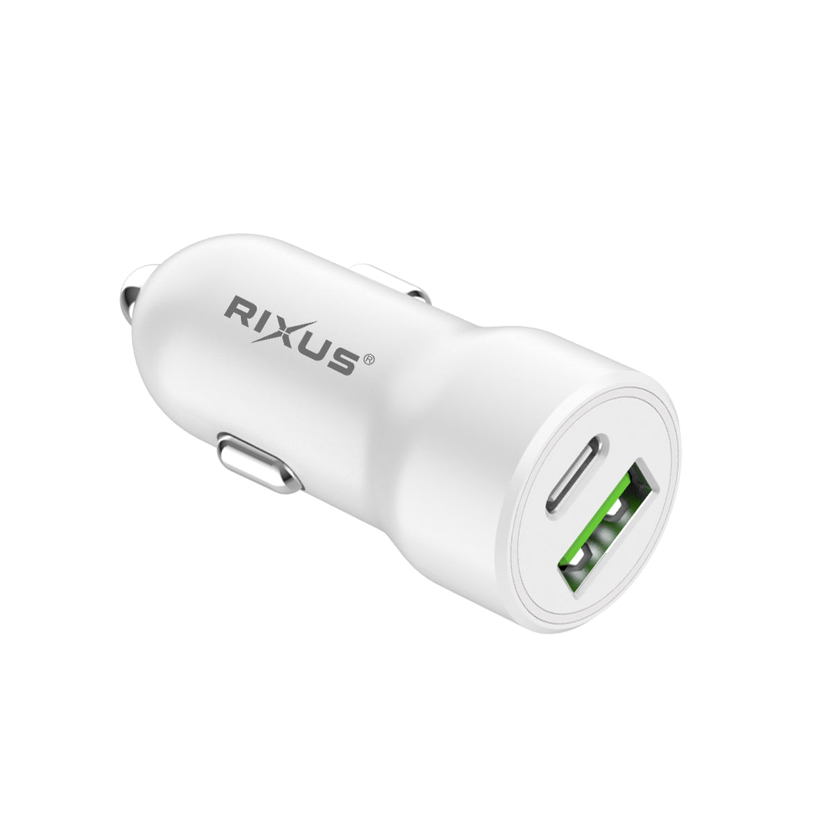 Rixus RXCC16S Super Fast Car Adapter Dual-Port (PD+QC 3.0)(Counter Display)