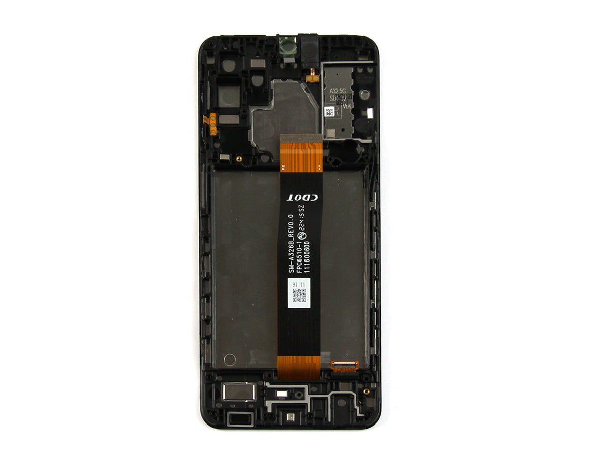 Samsung Galaxy A32 5G A326B Display And Digitizer With Frame Black Without Battery Service Pack