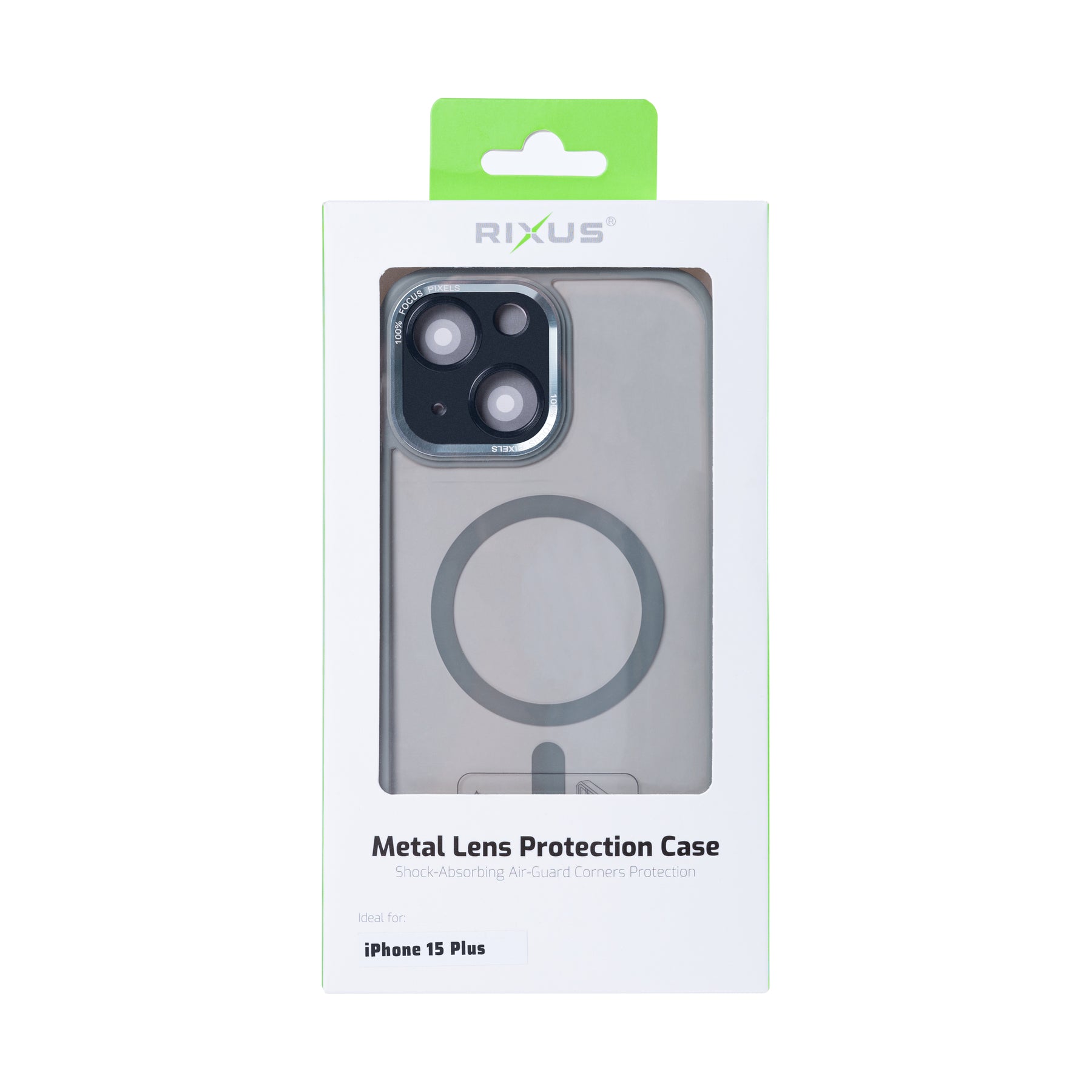 Rixus Classic 04 Case With MagSafe For iPhone 15 Plus Grey