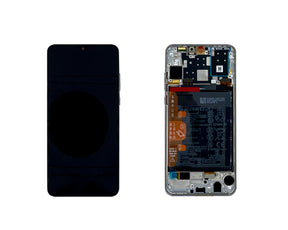Huawei P30 Lite New Edition Display And Digitizer With Frame Pearl White Service Pack