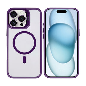 Rixus Classic 03 Case With MagSafe For iPhone 16 Pro Deep Purple